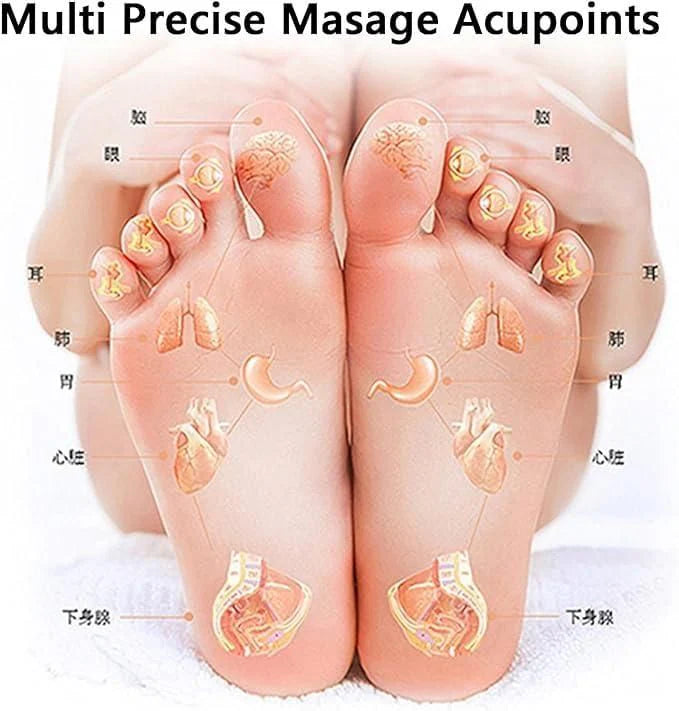 Finaxo Modern Acupressure Reflexology Socks With Massage Stick For Women And Men, Printed Reflexology Chart of Both Sole, Physiotherapy Socks With Massage Tools Foot Acupressure Point Socks