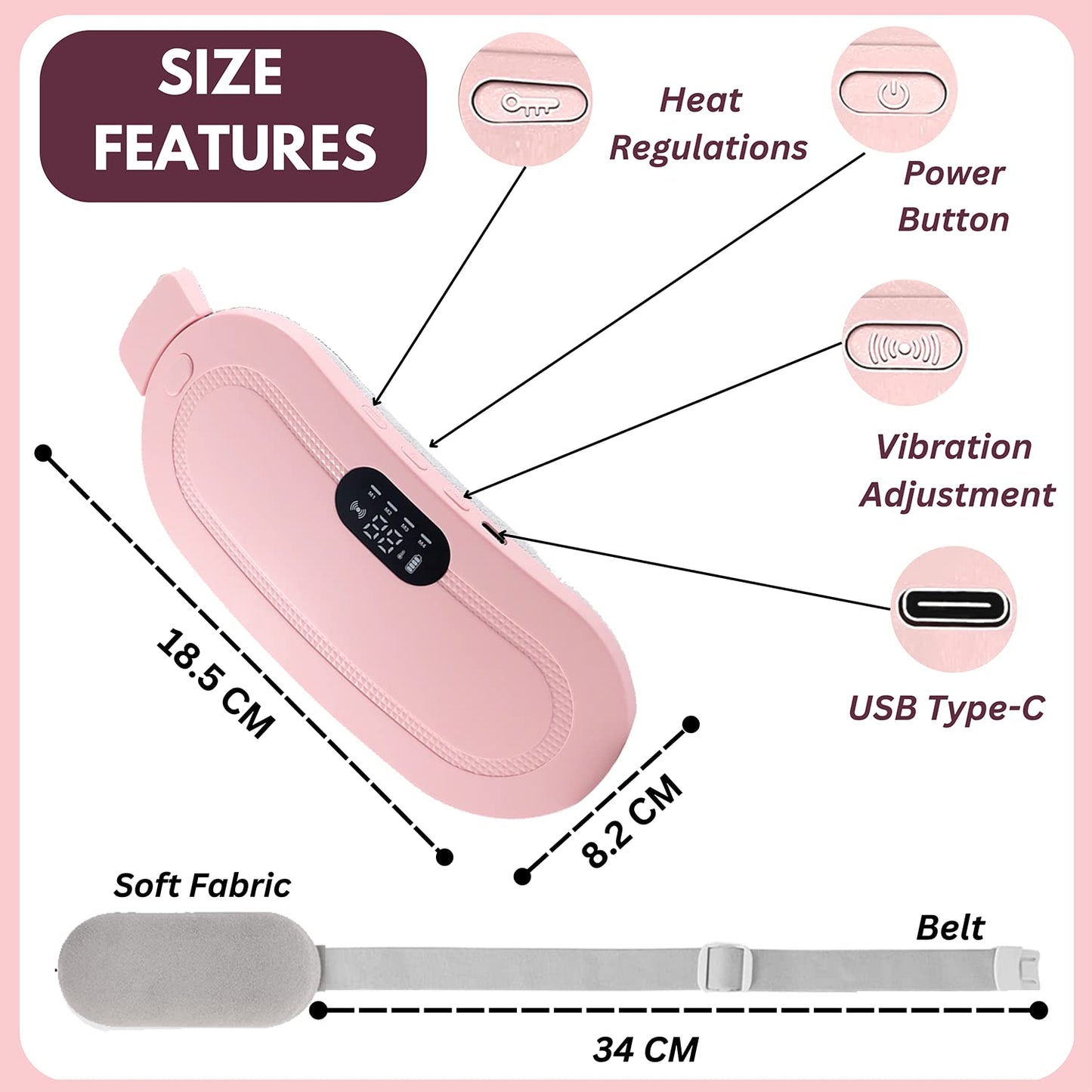 Cramp relief massager - Menstrual Heating Pad